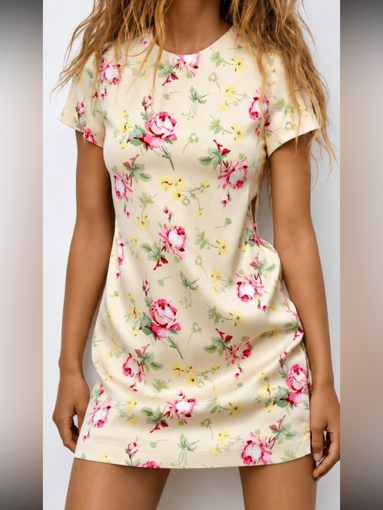 Zara Dresses & Skirts - 🌹 Zara Satin Effect Cream Dress 🌹 Medium — New